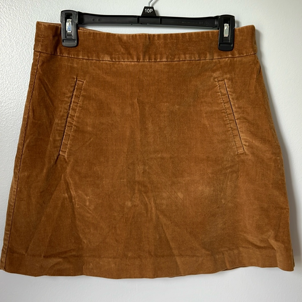 Lands End Brown Corduroy Skirt